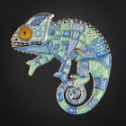 Patchwork 3d Chameleon Geocoin - Seabreeze Edition - Geocaching