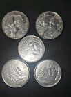 Lot Of 5 Coins     Brazil 10   50 Centavos Coins World Coins 