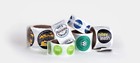 1000 Full Color Matte Vinyl Roll Labels Custom Printed 2 x2  Square Or 2  Circle