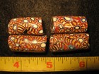 Antique Venetian Millefiori Beads  1800 s  Same Cane  Italian Glass Collectible