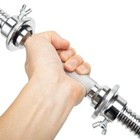 New Dumbbell Bars Gym Weight Lifting Collars Metal Dumbell Chrome