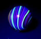 Bryan Trillas Glass Marble   Swirl Pattern Multicolor Uv Reactive   0 7-0 85inch