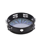 8inch Reflective Radiant Handheld Tambourine Double Row Metal Jingles Percussion