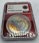 1884 Morgan Silver Dollar - Ngc Ms 62 Star     monster Toning    