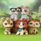 5pcs Little Pet Shop Lps Collie Dog Collectible Toy Figure For Kid Birthday Gift