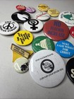 Vintage Lot Of Political Anti-war Pins 29 Total Political Pins