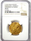 1535 Spain Gold Charles I Escudo Ducat Coin 1e - Certified Ngc Au53 - Rare