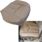 Tan 522 Leather Seat Cover Set Front Bottom   Lean Back Fit Silverado Sierra