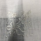 Gerbrend Creation Cream Linen Handkerchief Made In Madeira Floral Embroidered