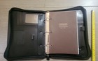 Coach Black Leather Binder Portfolio Planner Organizer Cover Pockets - Nice