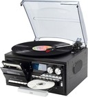 Vintage 9-in-1 Record Player Turntable With Bluetooth  Am fm Radio  Cd   Cass   