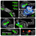 Electric Scooter Adults 1200w Motor 30mph E Scooters Dual Suspensions
