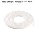 T-slot Mount Weatherstrip Seal 7mm Bulb Bubble For 5mm Slot 5 Meters White
