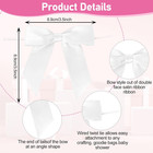 White Twist Tie Bow For Wrapping Gift 3 5  Premade Satin Ribbon Bow Decorations