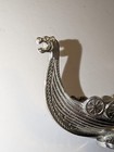 Vintage Haugrud 531 Pewter Viking Longship Norway Dragon Boat Trinket Dish 3 75 
