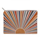 Sunshine Makeup Bag  Natural Linen  Zipper Pouch  Retro Makeup Bag  Tech Acce   