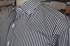 Mark Pomeranz Men   s Custom-made Shirt Italian Fabric Blue White Stripe Small