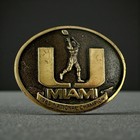 University Of Miami Um Hurricanes Football Vintage Belt Buckle National Champion