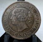 1859 Canada Large Cent  1c  One Cent Penny  Victoria  Km  1  Great Shape 