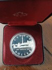 1984 Proof Silver Canadian  1 Dollar Elizabeth Ii Unc Silver Original Box 