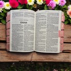 New Pink Leather Tabbed Kjv Holy Bible King James Christian Gift For Her Mom Tab