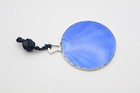 Delightful Antique Silver Guilloche Enamel Miniature Hand Mirror Birmingham 1931