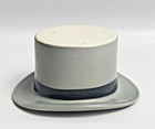 Vtg Lincoln Bennett   Co Glaze Grey Top Hat Advertising Ceramic Ashtray catchall