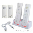 2 4 Rechargeable Batteries Pack  Charger Dock For Nintendo Wii Remote Controller