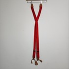 Vintage L l  Bean Red Elastic Button-end Suspenders Braces Made In Usa
