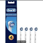 Oral-b Precision Clean Electric Toothbrush Replacement Heads 4-pack White blue