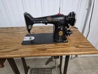 Rare 1937 Singer 1200 Professional Sewing Machine  Drop Leaf  Treadle Knee Lift