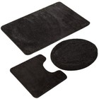 3pcs Bathroom Rug Set  Soft Non Slip Bath Rug   Pedestal Mat   Toilet Seat Cover