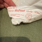Vtg Harris Bluprint Quality Ticking Feather Down 19    Square Pillow Stains