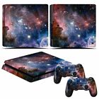 Galaxy Sticker Cover Decals For Playstation 4 Slim Console   Dual Remote Skins