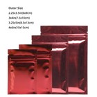 Multi-size Both Sided Glossy Red Foil Mylar Flat Zip Seal Bags Wholesale R05