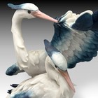 Large Vintage Montefiori Great Blue Herons Sculpture Italian Design 15  Tall