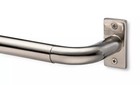 Threshold Brushed Nickel Finish Expandable French Curtain Rod 66  To 120  Long