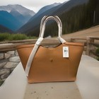 Authentic Coach Gramercy Camoo B-4 Oversized Honey Brown Leather Tote  Nwt  499 
