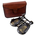 Vintage Brass Pocket Telescope With Leather Case Maritime Gift For Kids son girl