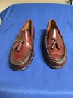 Vintage 80s Dexter Burgundy Tassel Loafers Dress Shoes Made In Usa Size 11 D 