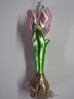 New Eric Cortina Glass Pink And White Tulip Bulb Ornament 4353116 Free Shipping