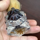 Vintage Ever-ready Shaving Brush With Square Lucite Handle Criss-cross Diamond