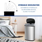 Flashsales - Bestoffice 13-gallon Touch-free Sensor Trash Can  Stainless Steel