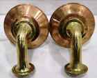 Nautical Marine Brass Wall Sconce Outdoor Ship Light With Copper Shade Set Of 2