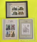 Lot Of 3 Great Britain London 1980 Mini Sheets Stamps