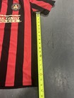 Adidas Men   s Atlanta United Fc Home Jersey Size Large 2019 Red Black Striped Mls