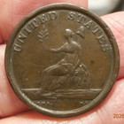 1783 Washington   Independence Copper Large Bust Nice Vf  S-1118