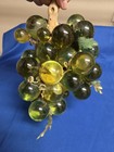 Vintage Lucite Grapes Green Yellow Grape Bunch Cluster Mid Century