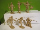 Marx Alamo Fort Apache Playset Tan Silver Pioneers Horse Plastic Toy Soldiers