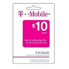 T-mobile  10 Refill -- Loaded Directly